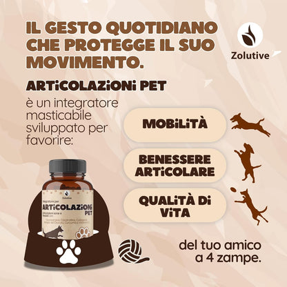 Integratore Articolazioni Cane 120 Compresse con Glucosamina, Condroitina, Curcuma, Artiglio del Diavolo, Vitamina C