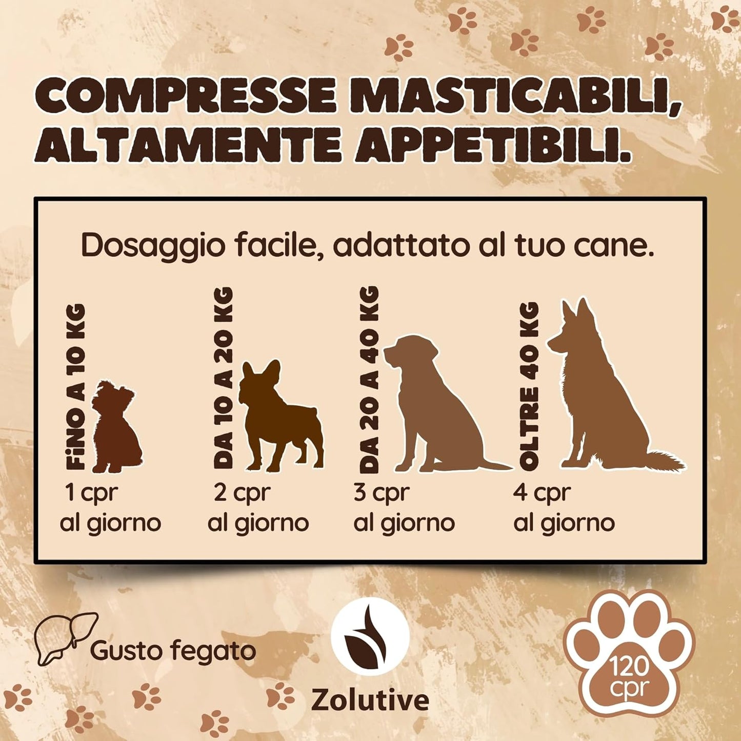 Integratore Articolazioni Cane 120 Compresse con Glucosamina, Condroitina, Curcuma, Artiglio del Diavolo, Vitamina C