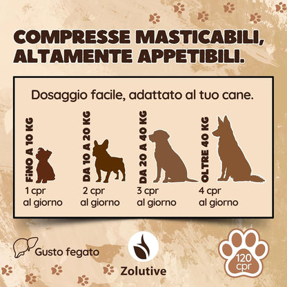 Integratore Articolazioni Cane 120 Compresse con Glucosamina, Condroitina, Curcuma, Artiglio del Diavolo, Vitamina C